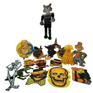 VTG Beistle Halloween Décor | Die-Cuts & Wall Art | 1970s USA Spooky Charm